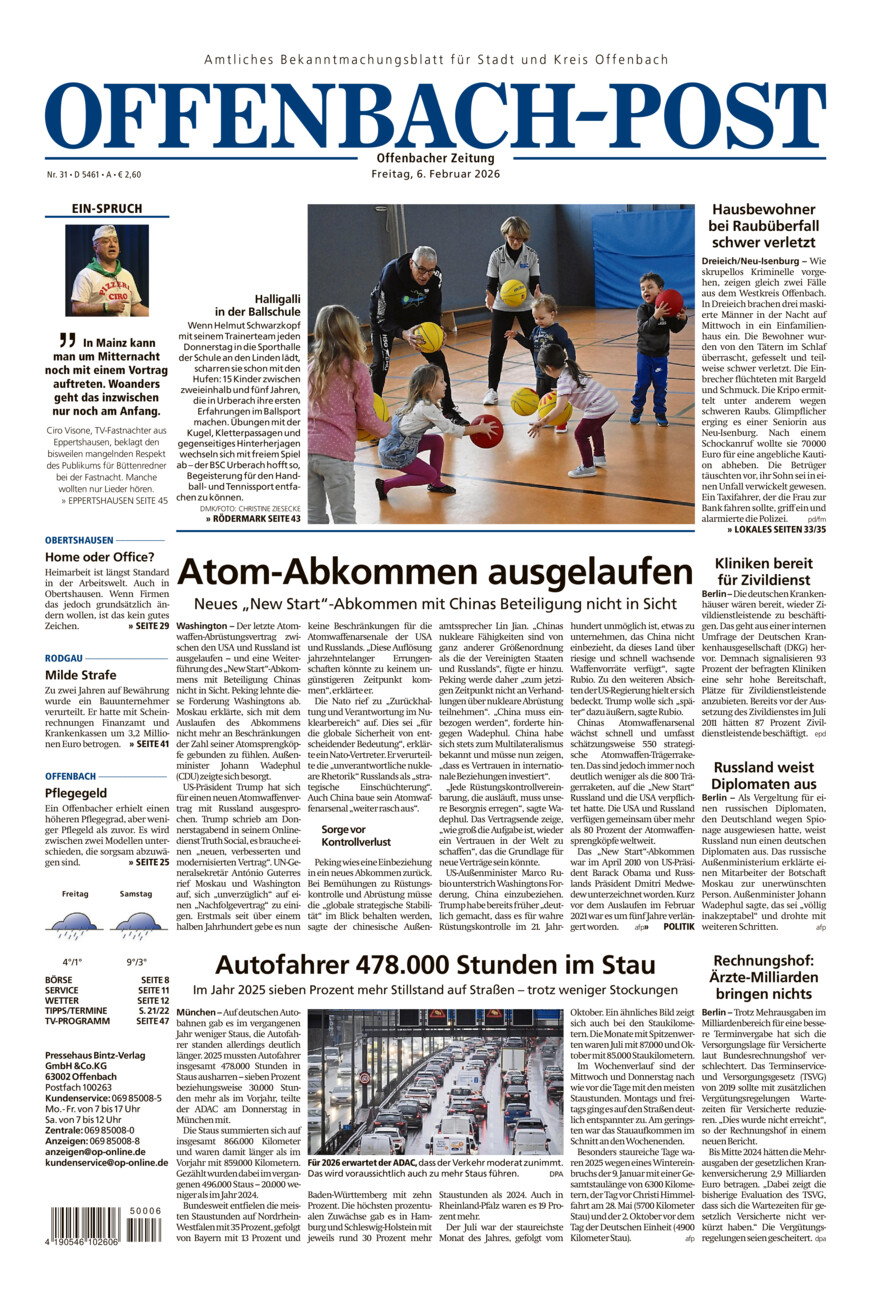 Offenbach-Post vom Freitag, 06.02.2026