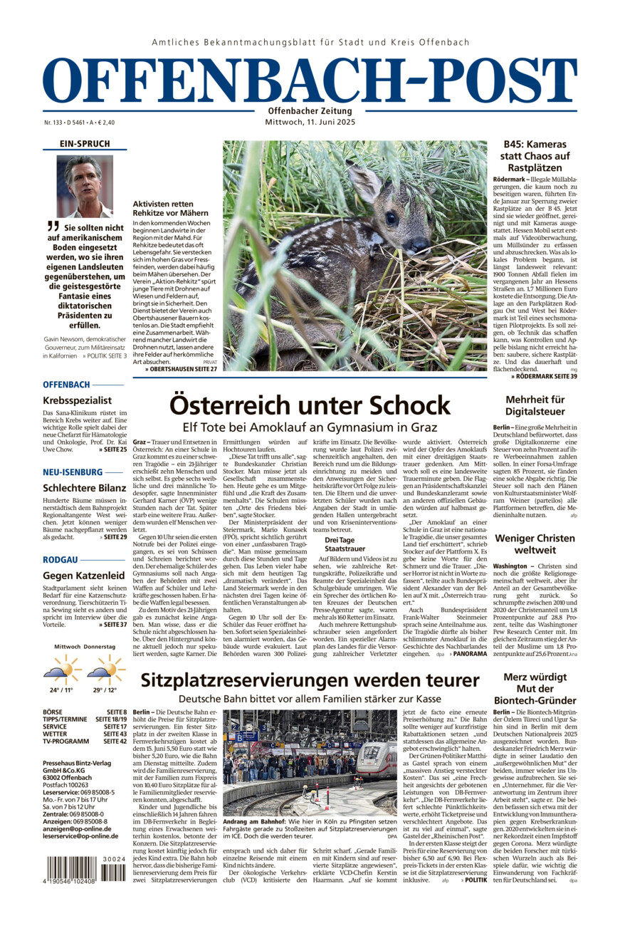 Offenbach-Post vom Mittwoch, 11.06.2025
