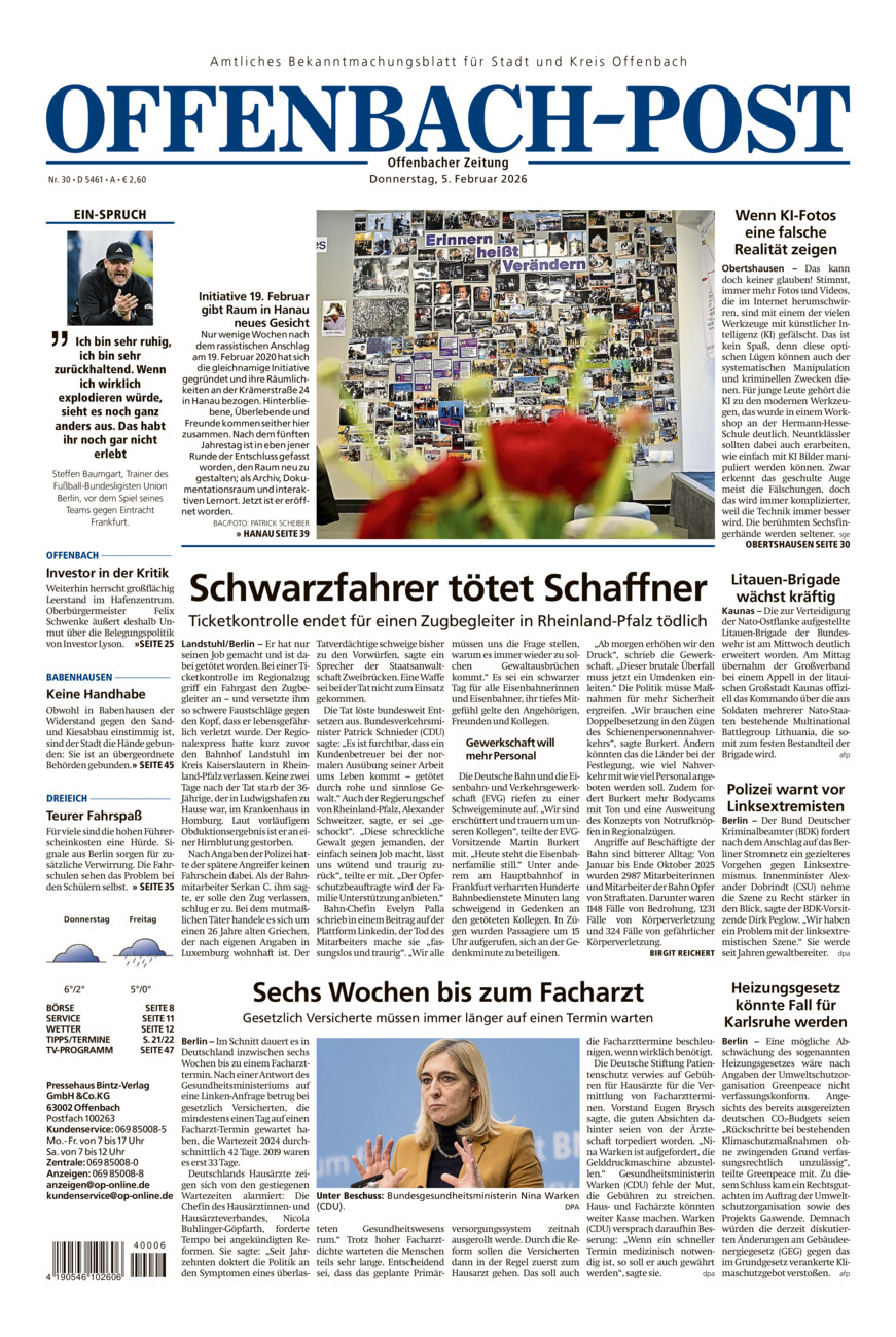 Offenbach-Post vom Donnerstag, 05.02.2026